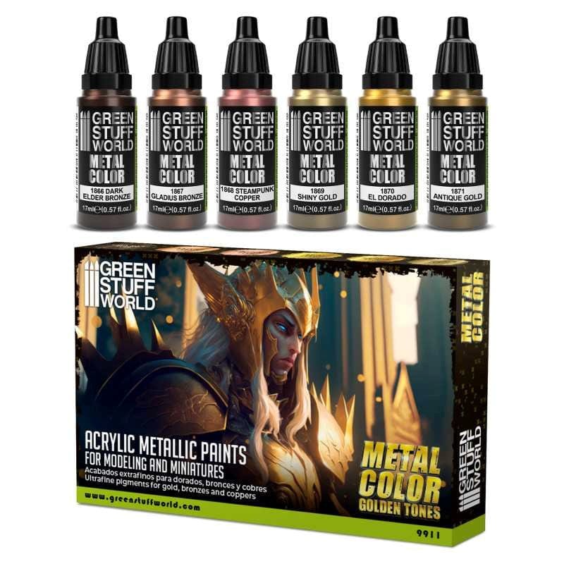 Greenstuff World Hobby GSW - Paint Set - Gold Metallics
