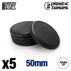 Greenstuff World Hobby GSW - Plastic Bases - Round Lip 50mm