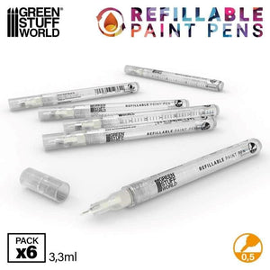 Greenstuff World Hobby GSW - Refillable Paint Pen 0.5 x6
