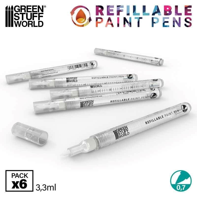 Greenstuff World Hobby GSW - Refillable Paint Pen 0.7 x6
