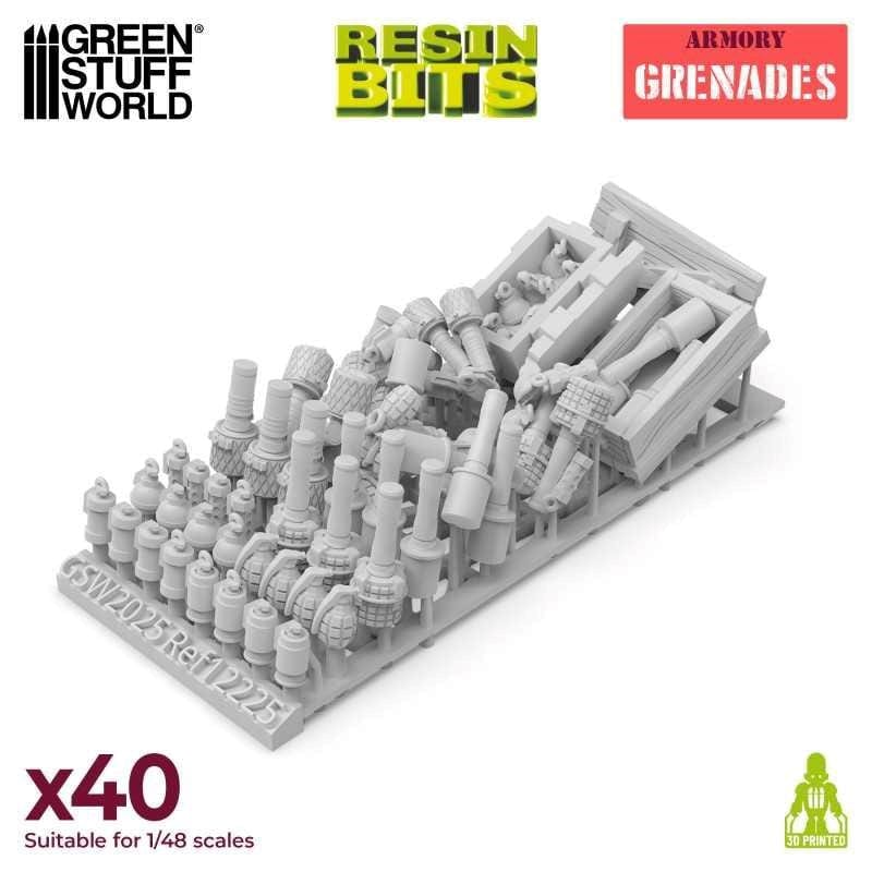 Greenstuff World Hobby GSW - Resin Bits - Grenades Set
