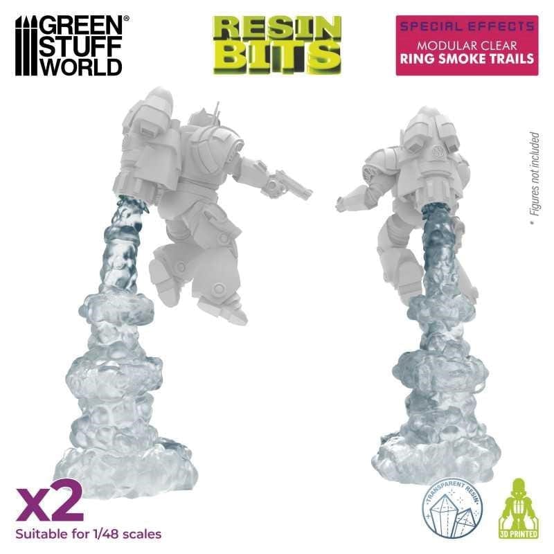 Greenstuff World Hobby GSW - Resin Bits - Modular Clear Ring Smoke Trails