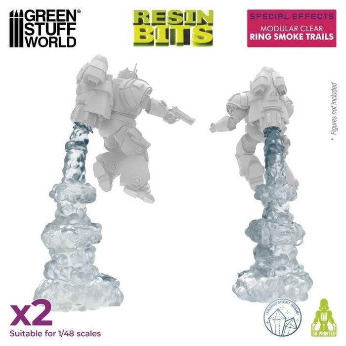GSW - Resin Bits - Modular Clear Ring Smoke Trails