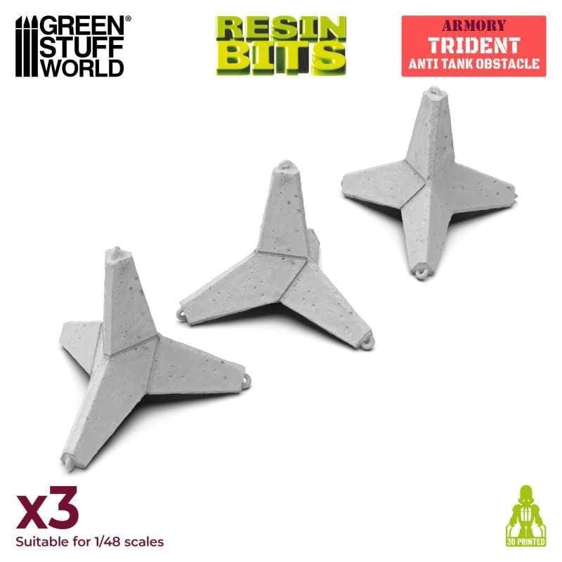 Greenstuff World Hobby GSW - Resin Bits - Trident Anti Tank Obstacle