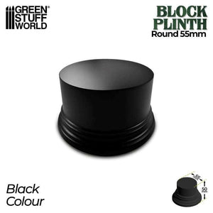 Greenstuff World Hobby GSW - Round Block Plinth 5.5 cm - Black