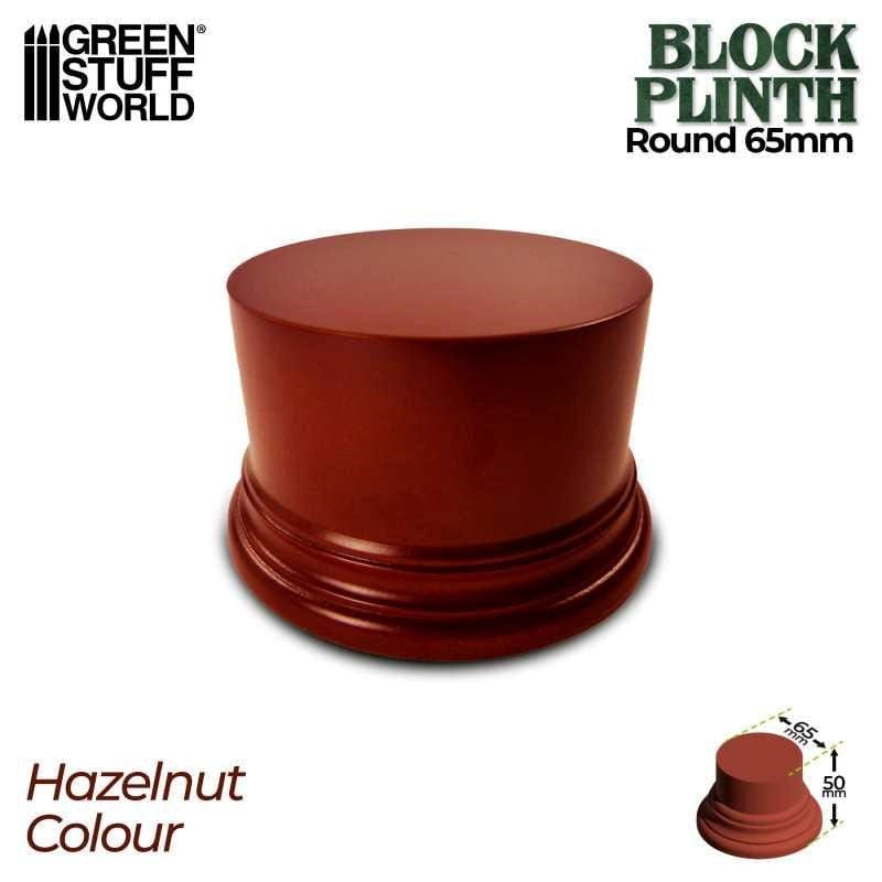 Greenstuff World Hobby GSW - Round Block Plinth 6.5 cm - Hazelnut Brown