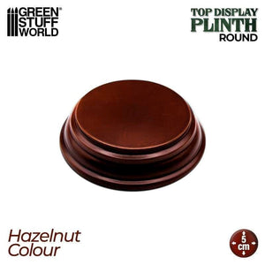 Greenstuff World Hobby GSW - Round Wood Display Bases - 5x5 Cm - Hazelnut