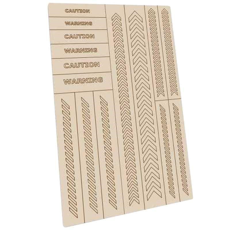 Greenstuff World Hobby GSW - Self-Adhesive Stencils - Caution Strips