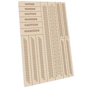 Greenstuff World Hobby GSW - Self-Adhesive Stencils - Caution Strips