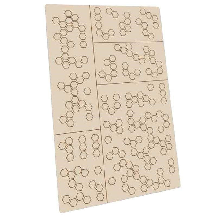 GSW - Self-Adhesive Stencils - Hex Camo