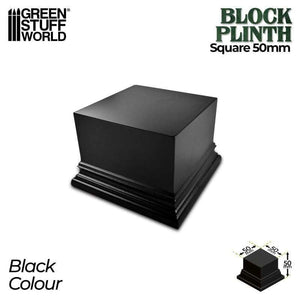 Greenstuff World Hobby GSW - Square Top Display Plinth 5x5 Cm - Black