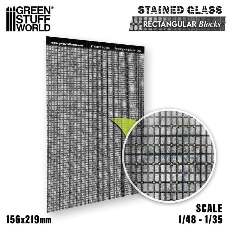 Greenstuff World Hobby GSW - Stained Glass - Rectangular Blocks