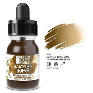 Greenstuff World Hobby GSW - Transparent Acrylic Ink - Sepia