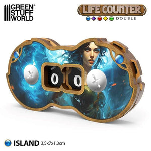 Greenstuff World Trading Card Games GSW - Life Counter Double - Island