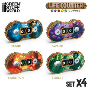 Greenstuff World Trading Card Games GSW - Life Counter Double (Set of 4)