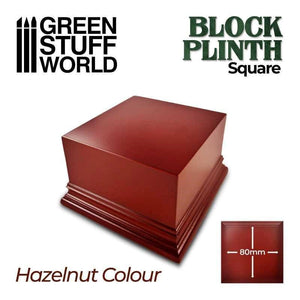 Greenstuff World Unclassified GSW - Hazelnut Brown Squared Display Block Plinth 8cm