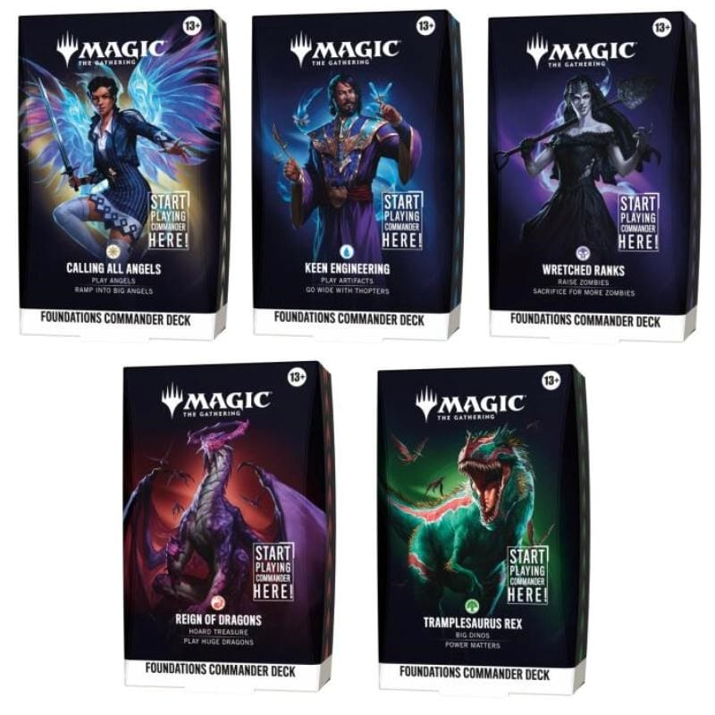Gumnut Trading Card Games Magic: The Gathering - Foundations - Starter Commander Deck Display (Set of 5) (02/10/2026 Release)