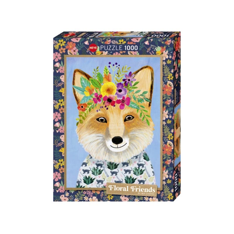 Heye Jigsaws Floral Friends - Friendly Fox (1000pc) Heye