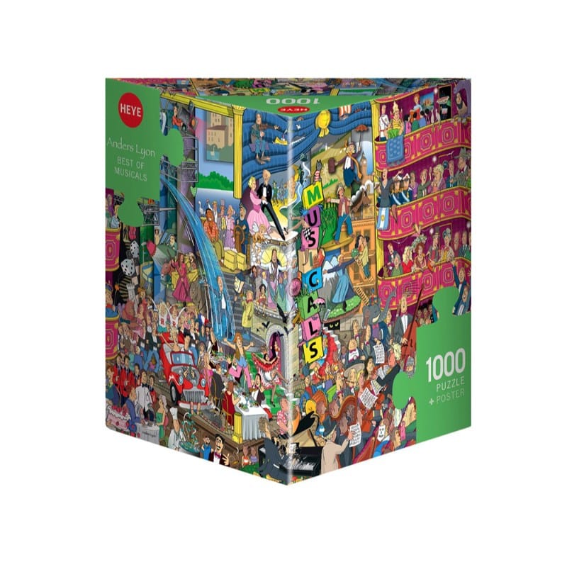 Heye Jigsaws Lyon - Best Of Musicals (1000pc Triangle Box) Heye