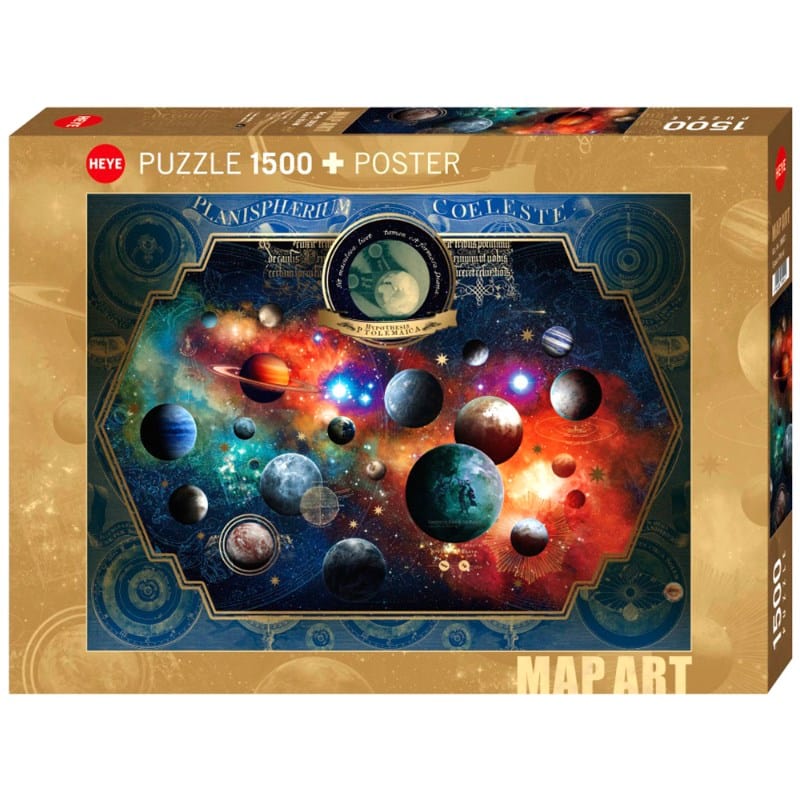 Heye Jigsaws Map Art - Space World (1500pc) Heye
