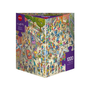 Heye Jigsaws Mitgutsch - Mobile Zombies (1000pc Triangle Box) Heye