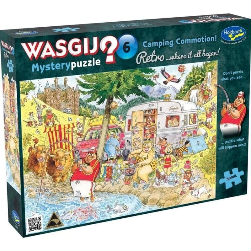 Holdson Jigsaws Wasgij? Retro Mystery Puzzle 6 - Camping Commotion (500pc XL)