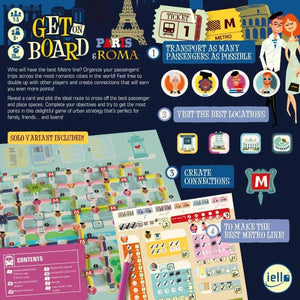 Iello Board & Card Games Get on Board - Paris & Rome - Board Game