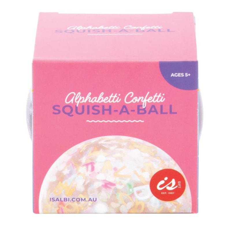 Independence Studios Novelties Alphabetti Confetti Squish-A- Ball (Assorted Colours)