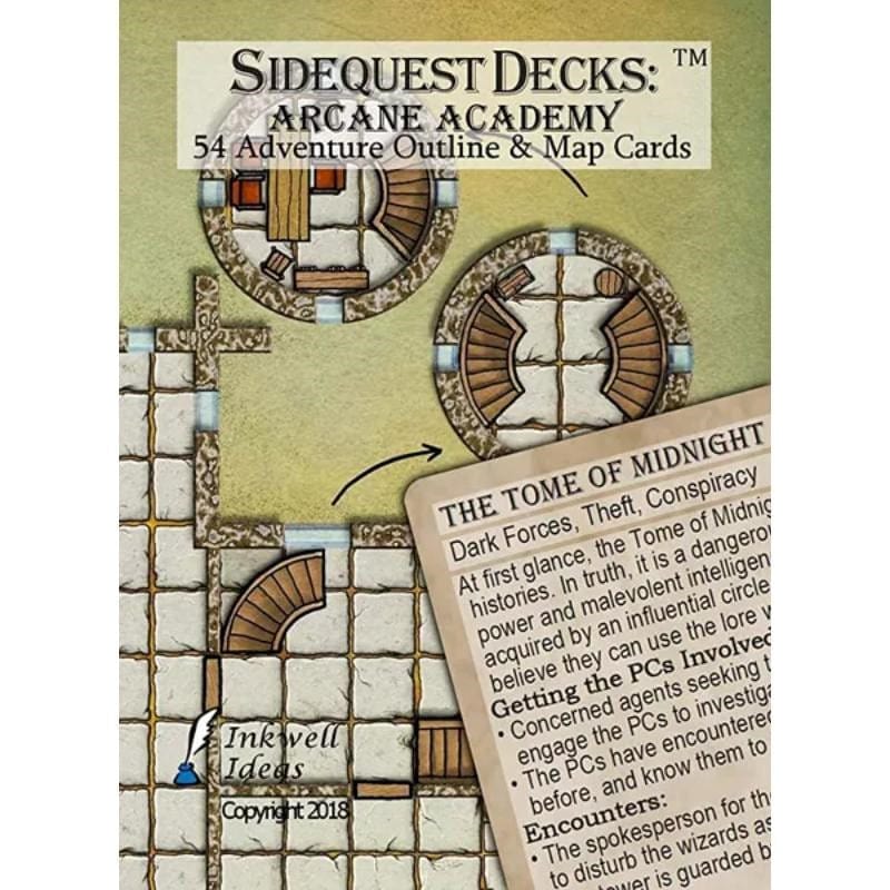 Inkwell Ideas Roleplaying Games Sidequest Decks - Arcane Academy