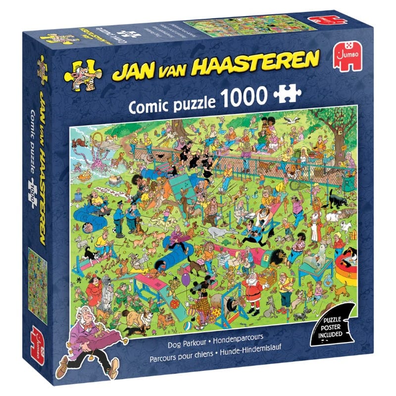 Jumbo Jigsaws Dog Parkour - Jan Van Haasteren (1000pc) (Refresh)