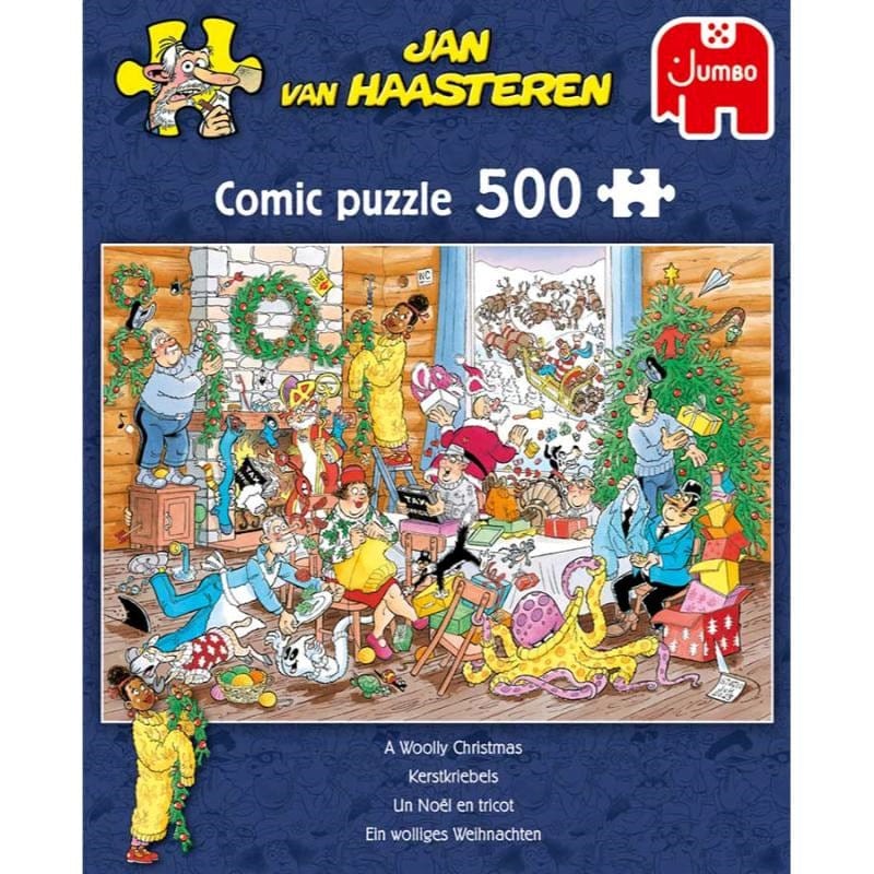 Jumbo Jigsaws Wooly Christmas - Jan Van Haasteren (500pc)