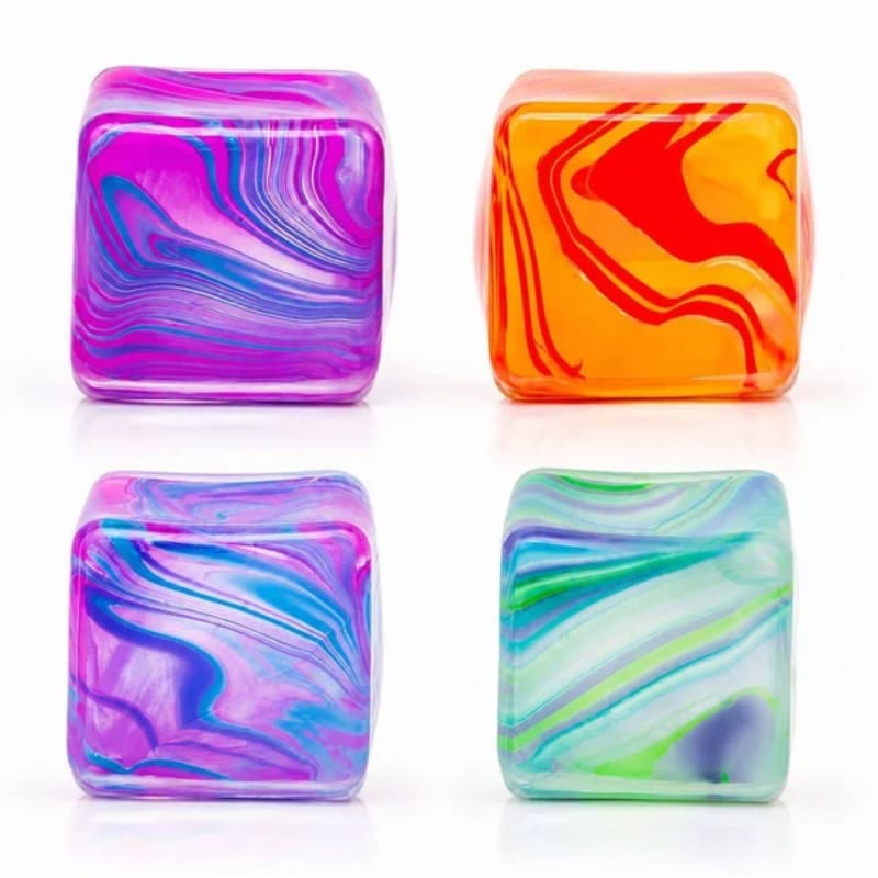 Kato Designs Novelties Squishy Cubes - Rainbow Swirl (Assorted)