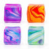 Kato Designs Novelties Squishy Cubes - Rainbow Swirl (Assorted)