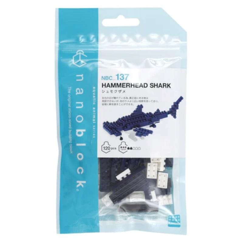 Kawada Construction Puzzles Nanoblock - Hammerhead Shark (Bagged)