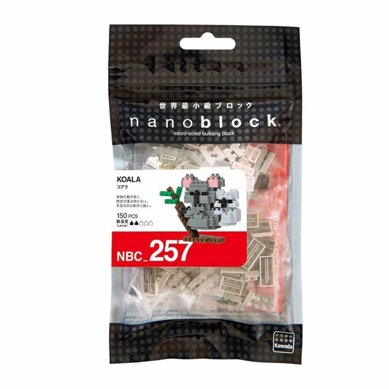 Kawada Construction Puzzles Nanoblock - Koala With Joey (Bagged)