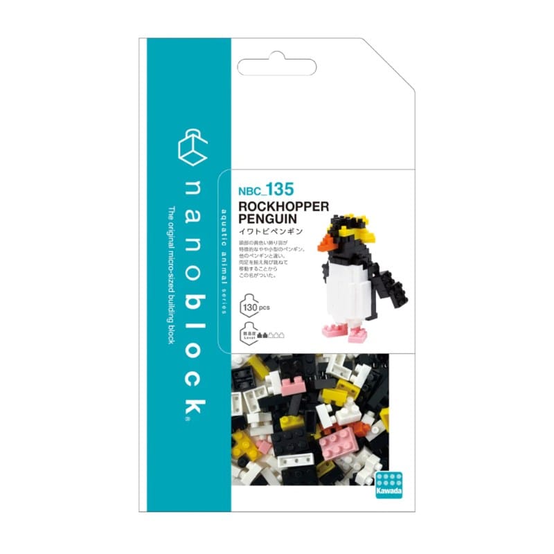 Kawada Construction Puzzles Nanoblock - Rockhopper Penguin