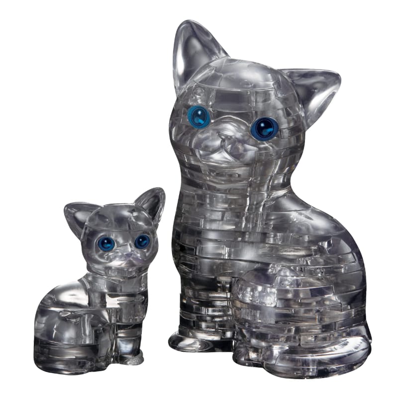 Kinato Construction Puzzles Crystal Puzzle - Black Cat & Kitten