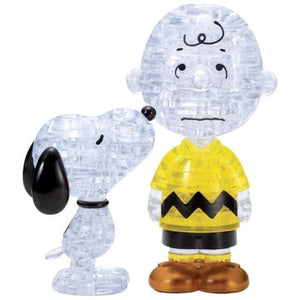 Kinato Construction Puzzles Crystal Puzzle - Snoopy & Charlie Brown (77pc)