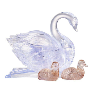 Kinato Construction Puzzles Crystal Puzzle - Swan with Babies