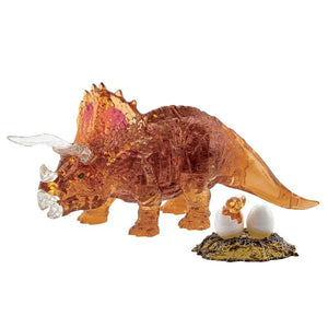 Kinato Jigsaws Crystal Puzzle - Triceratops Brown (61pc)
