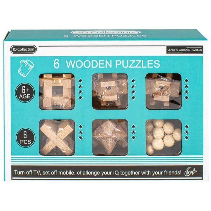 Wooden Puzzles - 6 Models (IQ Collection)