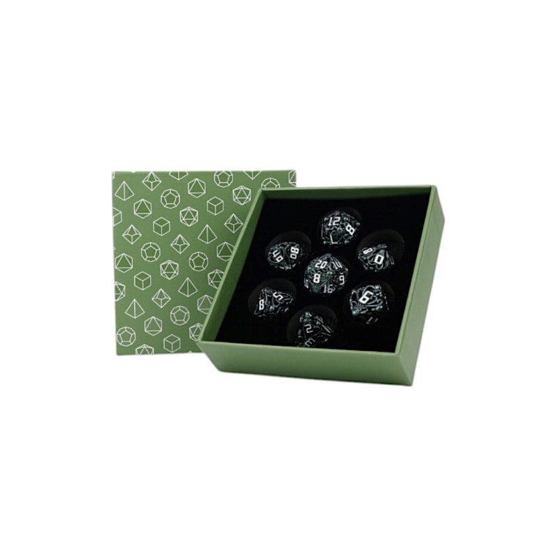 Letâs Play Games Dice Dice - LPG 7 Polyhedrals - Tentacular Exotic Seepage - Oilslick Set