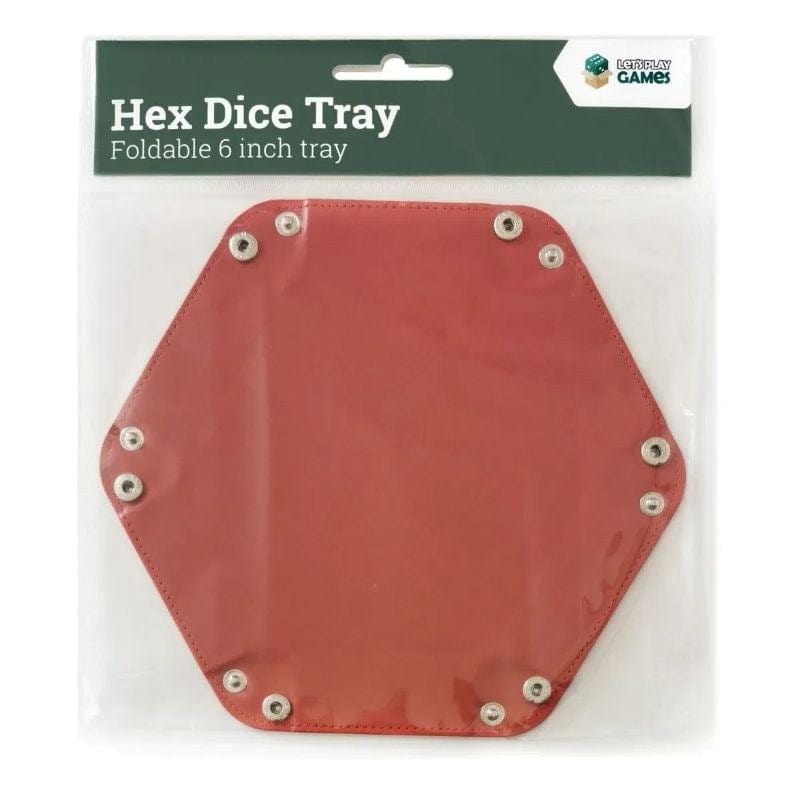 Let's Play Games Dice LPG Hex Dice Tray 6" Red