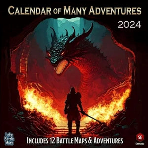 Loke BattleMats Roleplaying Games Calendar of Many Adventures 2024