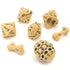 LYNX Dice Dice - Skull & Bone 7 Polyhedrals - Ancient Bone Yellow