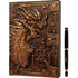 LYNX Roleplaying Games 3D Faux-Leather Notebook/Journal - Bronze Dragon