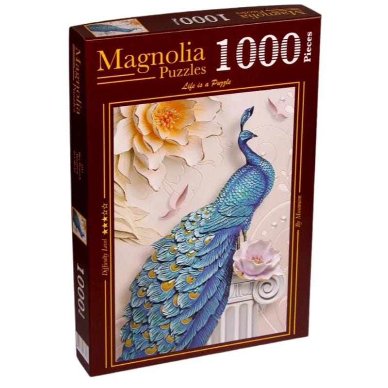 Magnolia Jigsaws Blue Peacock Puzzle (1000pc)