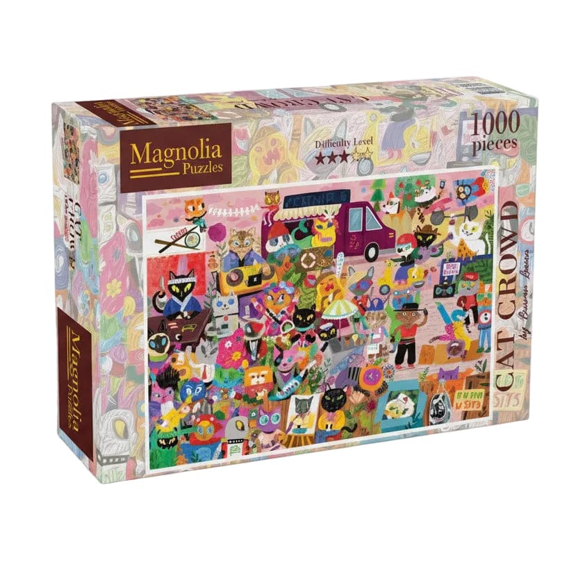 Magnolia Jigsaws Cat Crowd Puzzle - Lauren Lowen (1000pc)