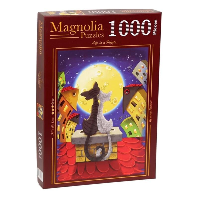 Magnolia Jigsaws Cats on the Roof Puzzle (1000pc)