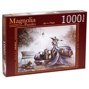 Magnolia Jigsaws Lady in Blue Puzzle - Raen (1000pc)